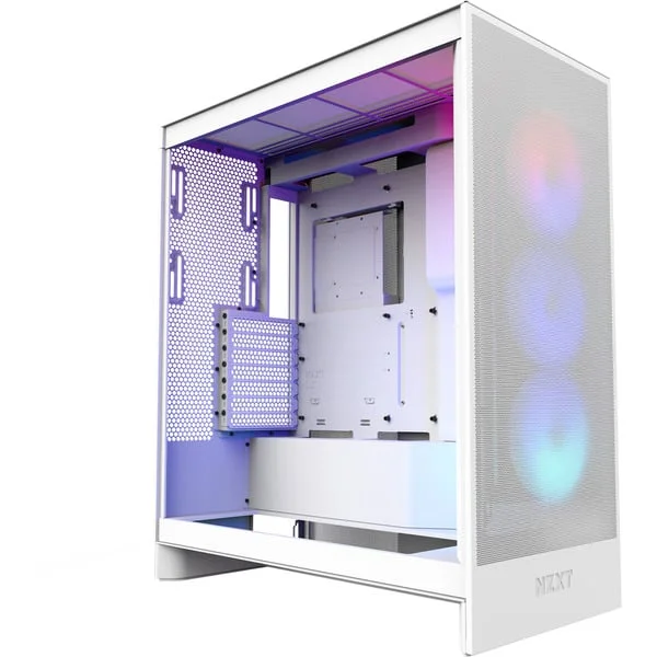 NZXT H7 Flow RGB ( 2024 ) , Tower-Gehäuse (weiß, Tempered Glass)