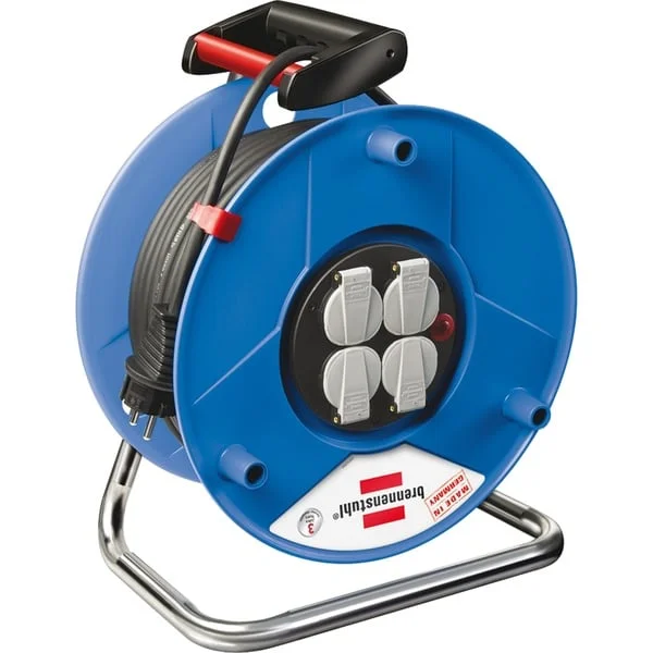 Brennenstuhl Garant Indoor-Kabeltrommel, 4-fach (blau, 50 Meter)
