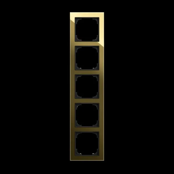 0 Abdeckrahmen fünffach, Abdeckung (gold, Retail)
