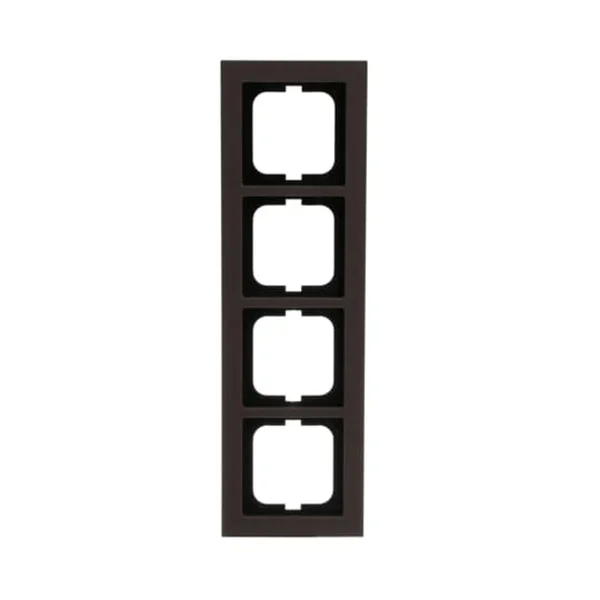 0 Abdeckrahmen 4-fach, Abdeckung (braun, Retail)