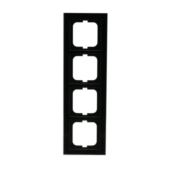 0 Abdeckrahmen 4-fach, Abdeckung (schwarz, Retail)