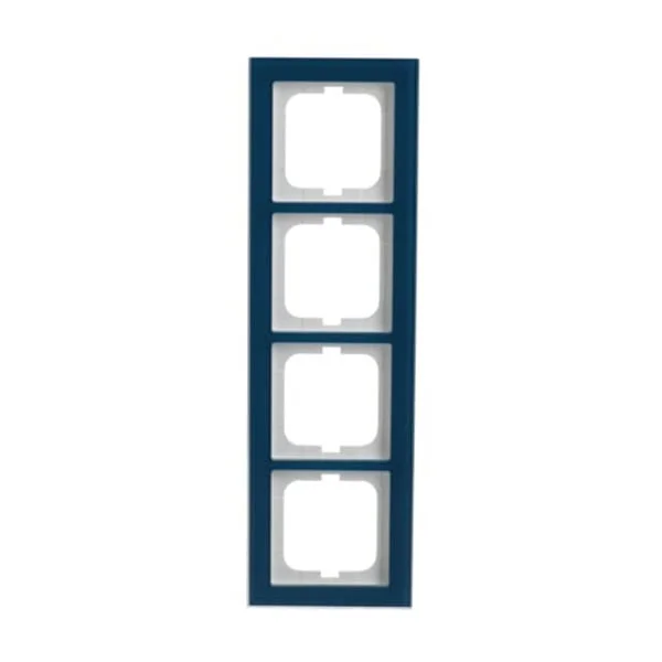 0 Abdeckrahmen 4-fach, Abdeckung (blau, Retail)