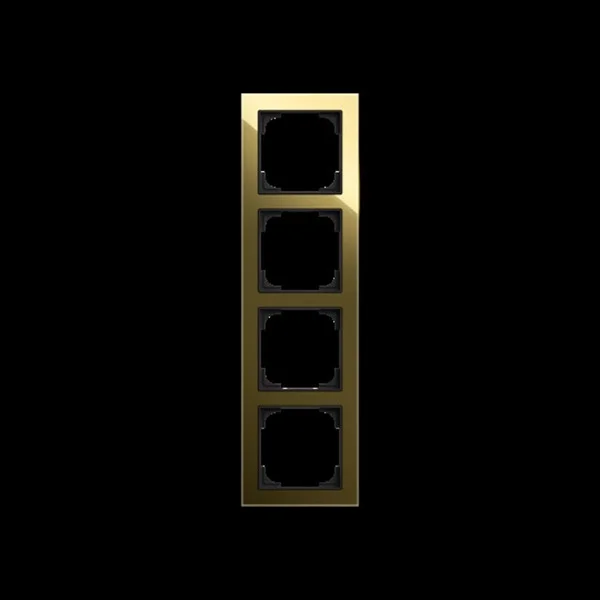 0 Busch-J. Abdeckrahmen 4-fach 1724-4013 (gold (glänzend), Retail)