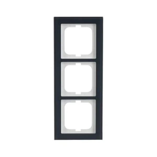 0 Abdeckrahmen dreifach, Abdeckung (grau, Retail)