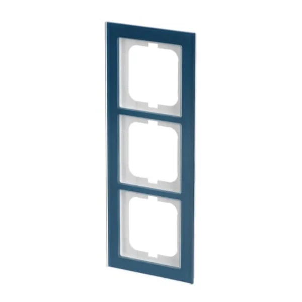 0 Abdeckrahmen 3-fach, Abdeckung (blau, Retail)