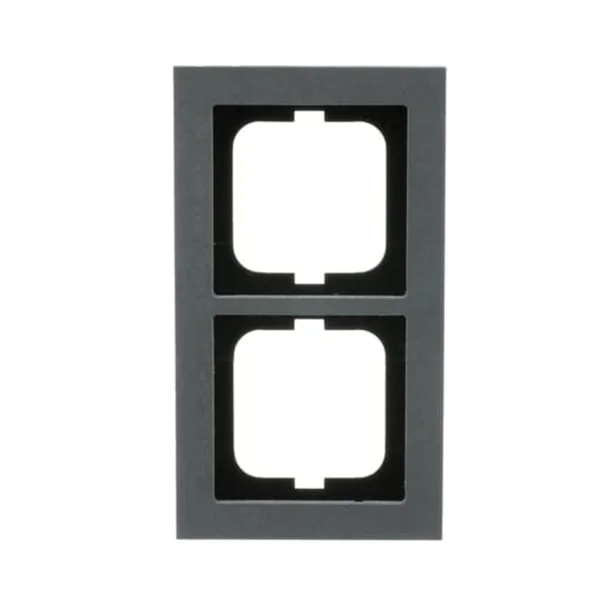 0 Abdeckrahmen 2-fach, Abdeckung (grau, Retail)