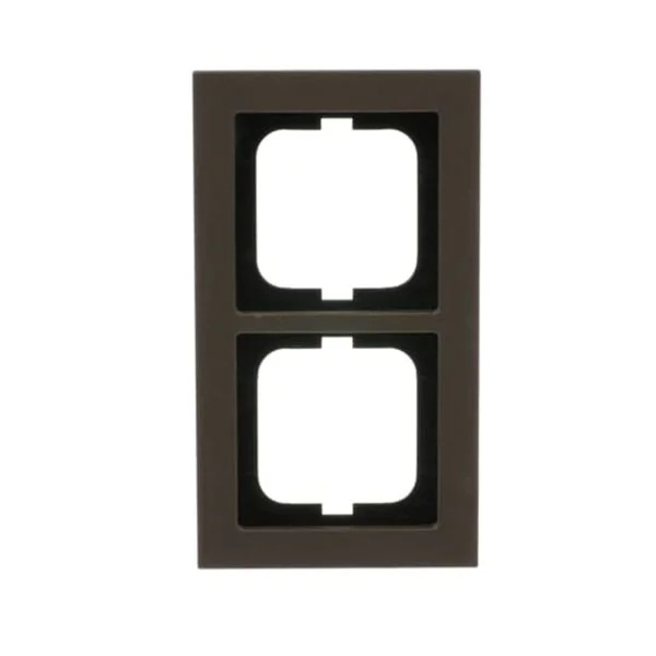 0 Abdeckrahmen 2-fach, Abdeckung (braun, Retail)