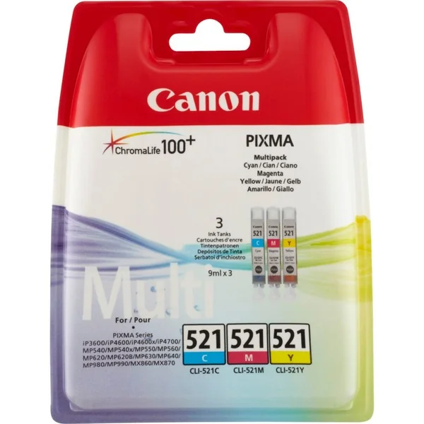 Canon Tinte Multipack CLI-521 (Blister-Verpackung mit Sicherheitsband)