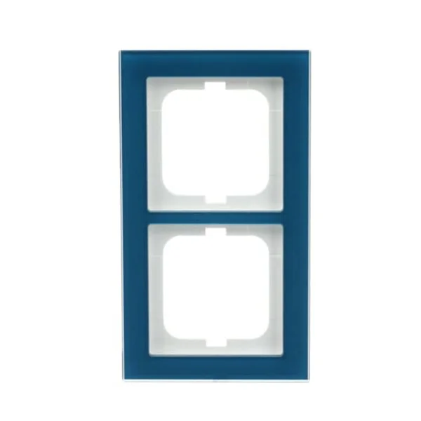 0 Abdeckrahmen 2-fach, Abdeckung (blau, Retail)