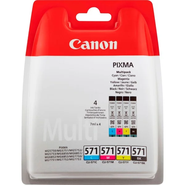 Canon Tinte Multipack CLI-571 (Blister-Verpackung mit Sicherheitsband)