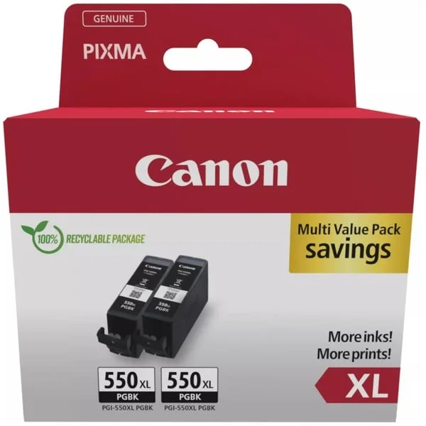 Canon Tinte Doppelpack pigment-schwarz PGI-550XLPGBK