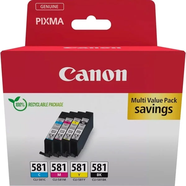 Canon Tinte Multipack CLI-581 (Blister-Verpackung mit Sicherheitsband)