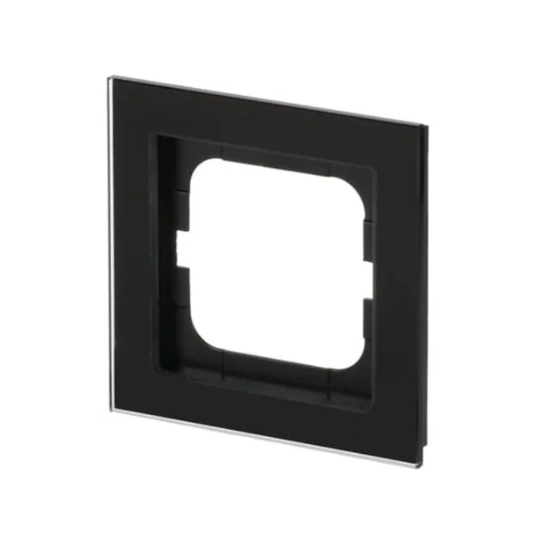 0 Abdeckrahmen 1-fach, Abdeckung (schwarz, Retail)