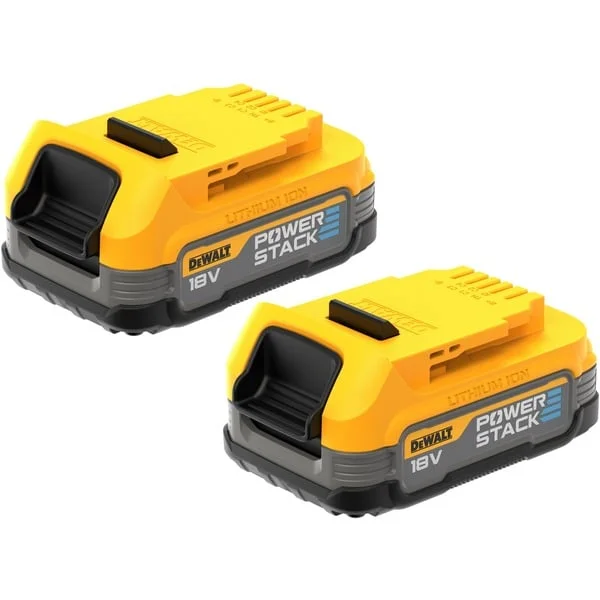 DEWALT Powerstack Akku DCBP034E2, 18Volt 1,7Ah, 2er-Set (gelb/schwarz, 2 Stück)
