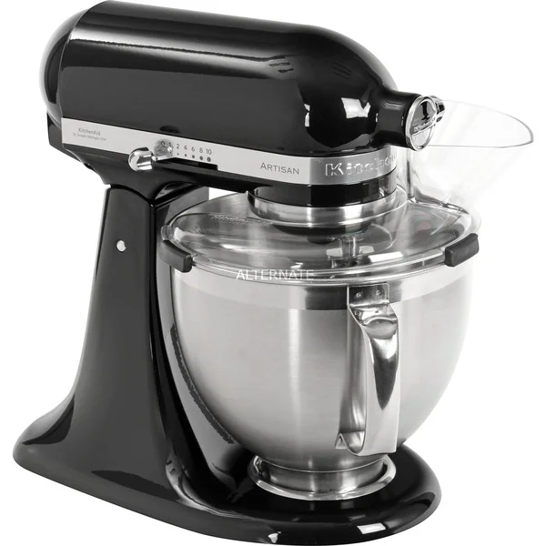 KitchenAid Artisan Premium 5KSM185PSEOB Onyx schwarz, Küchenmaschine (schwarz, 300 Watt)