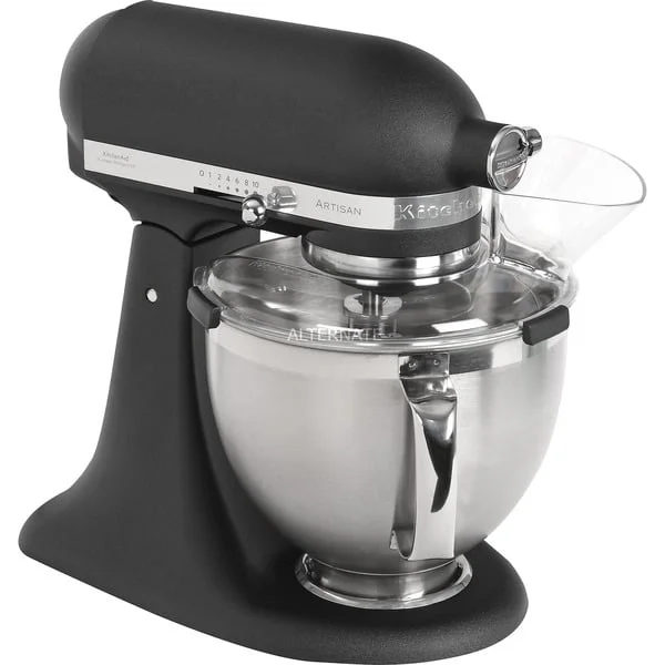KitchenAid Artisan Premium 5KSM185PSEBK Gusseisen-schwarz, Küchenmaschine (schwarz, 300 Watt)