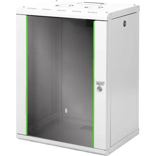 Digitus 483-mm-Wandschrank, 16 HE, IT-Schrank (hellgrau, 16 Höheneinheiten)