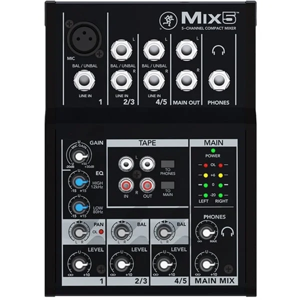 MACKIE Mix5, Mischpult (schwarz)