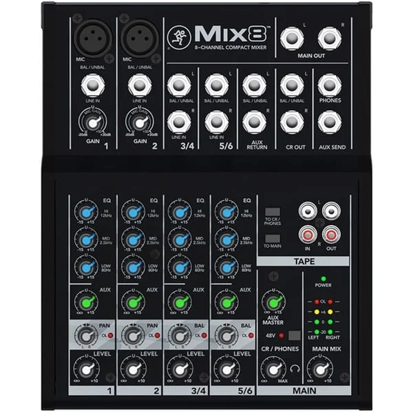 MACKIE Mix8, Mischpult (schwarz)