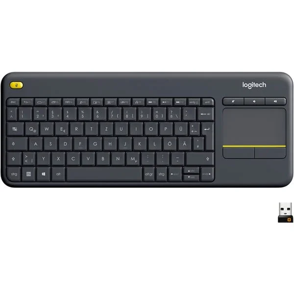 Logitech Wireless Touch Keyboard K400 Plus, Tastatur (schwarz, DE-Layout)