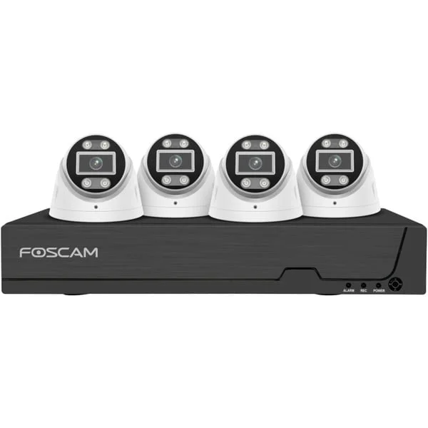 Foscam FN 9108 E T4 2T, Set (schwarz/weiß, FN9108E 8-Kanal NVR, 4x T5EP Kamera)