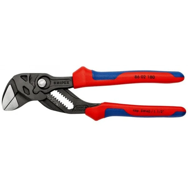 KNIPEX Zangenschlüssel 86 02 180 (rot/blau, Länge 180m, 15-fach einstellbar)