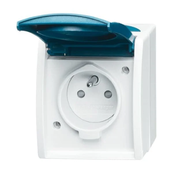 0 Steckdose Aluminium-Druckguss 23 MWKS-53-504 (blau, Retail)