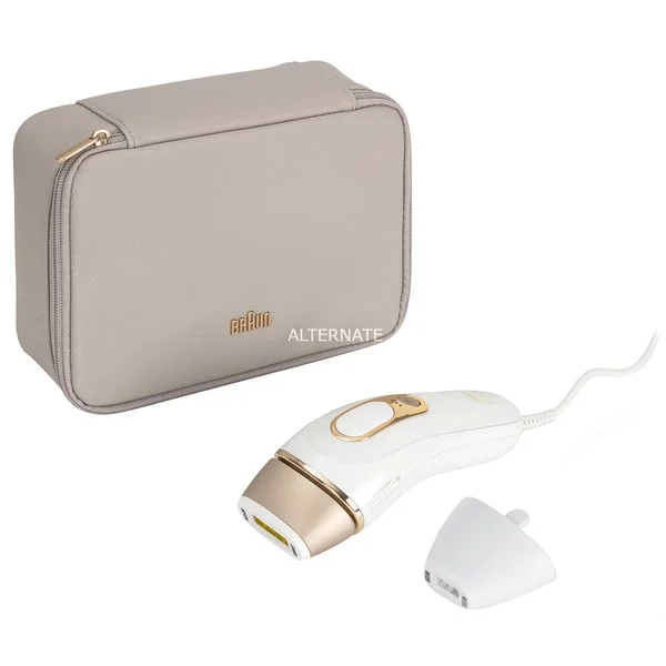 Braun Silk-expert Pro IPL PL5152, Haarentferner (weiß/gold, inkl. Tasche + Standard & Breiter Aufsatz + Venus Rasierer)
