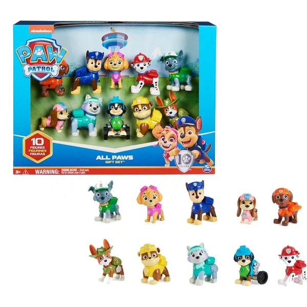 Spin Master PAW Patrol - Action Pack Pups Geschenkset, Spielfigur (10 Hundefiguren)