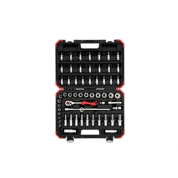 GEDORE Red Steckschlüssel-Satz 3/8", 59-teilig (rot/schwarz, mit Umschalt-Knarre, SW 6mm - 24mm)