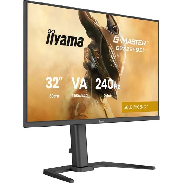 iiyama G-Master GB3295QSU-B1 Gold Phoenix, Gaming-Monitor (80 cm (31.5 Zoll), schwarz (matt), QHD, VA, HDMI, DP, FreeSync Premium, 240Hz Panel)