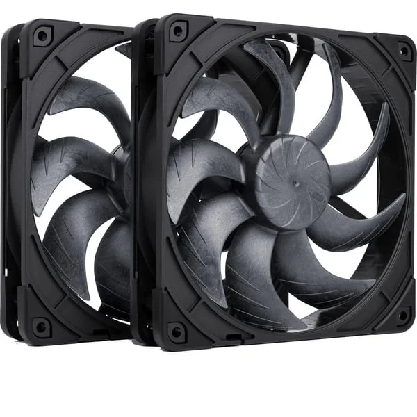 Noctua NF-A14x25 G2 PWM Sx2-PP chromax.black, Gehäuselüfter (schwarz, PWM-Anschluss, 2 Lüfter, 140 mm)