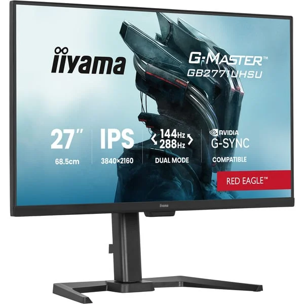 iiyama G-Master GB2771UHSU-B1, Gaming-Monitor (68.6 cm (27 Zoll), schwarz (matt), UltraHD/4K, IPS, Dual-Mode FHD 288Hz / 4K 144Hz, 144Hz Panel)