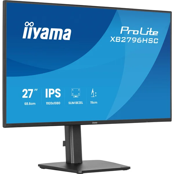 iiyama ProLite XB2796HSC-B1, LED-Monitor (68.6 cm (27 Zoll), schwarz (matt), FullHD, IPS, HDMI, DP, USB-C, USB-Hub, 144Hz Panel)