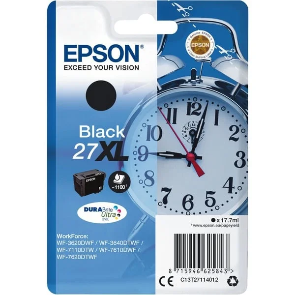 Epson Tinte schwarz 27XL (C13T27114012) (DURABrite)