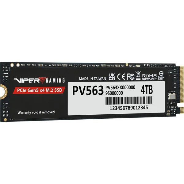 Patriot VIPER PV563 4 TB, SSD (PCIe 5.0 x4, NVMe 2.0, M.2 2280)