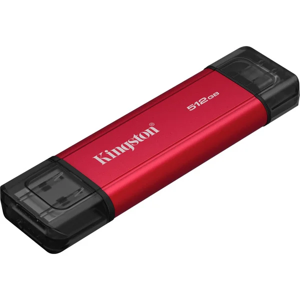 Kingston Dual Portable 512 GB, Externe SSD (rot/schwarz, USB-A- und USB-C)