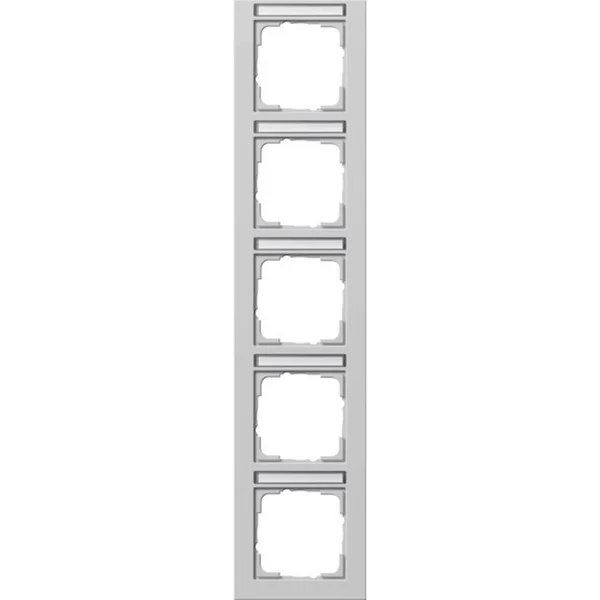 Gira Abdeckrahmen 5-fach senkrecht, Abdeckung (grau, Retail)