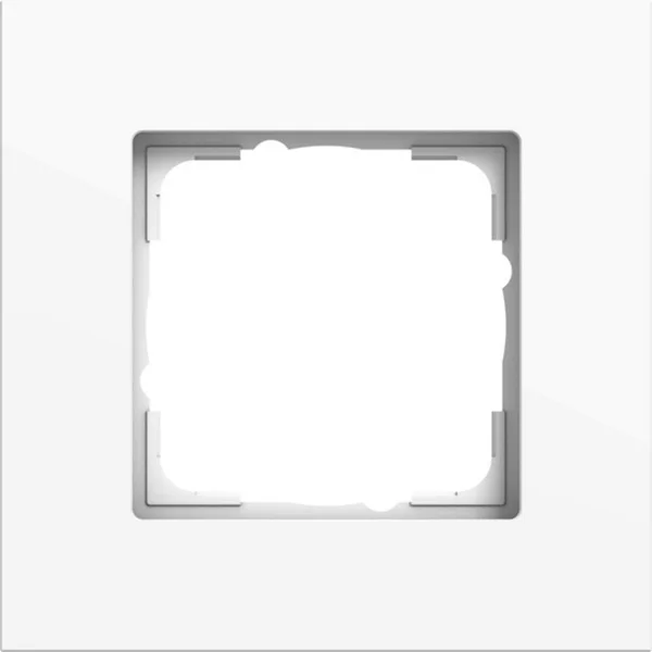 Gira GIRA Abdeckrahmen 1-fach Alu.Reinweiá(lack.) 0211403, Abdeckung (weiß, Retail)