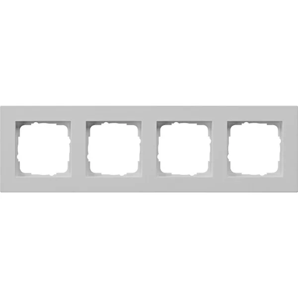 Gira Abdeckrahmen vierfach flach (grau, Retail)
