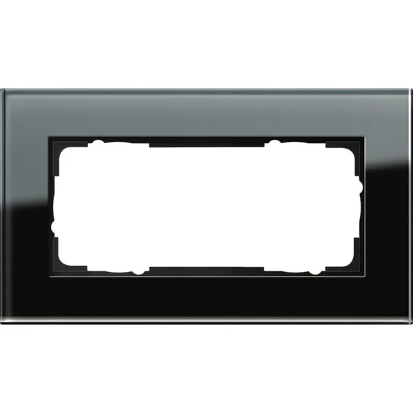 Gira Abdeckrahmen 2-fach Glas, Abdeckung (schwarz, Retail)