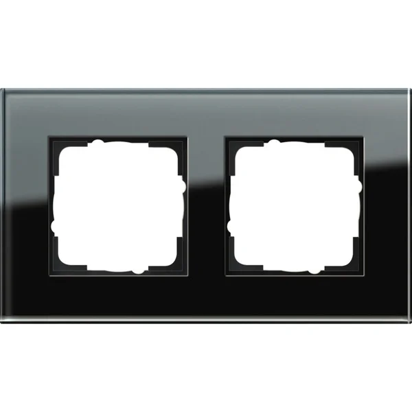 Gira Abdeckrahmen 2-fach Glas (schwarz, Retail)