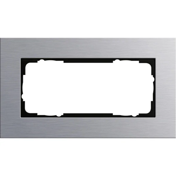 Gira Abdeckrahmen 2-fach Aluminium, Abdeckung (aluminium, Retail)