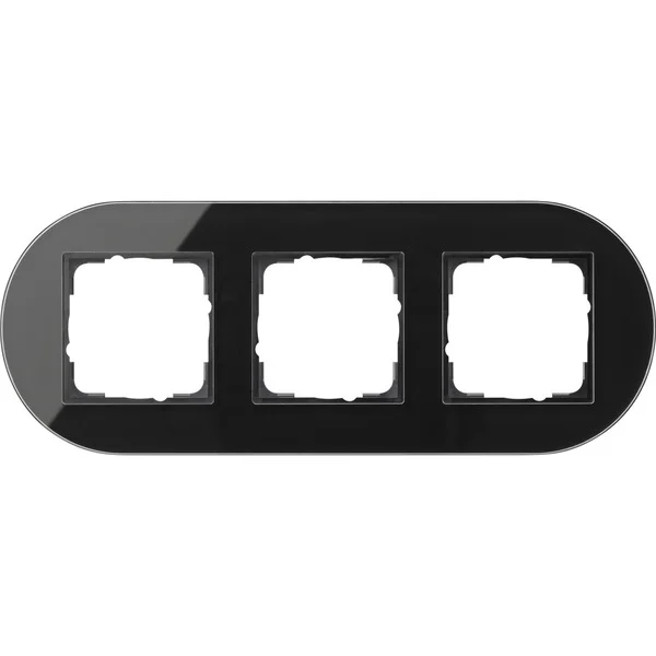 Gira Abdeckrahmen 3-fach, Abdeckung (schwarz, Retail)