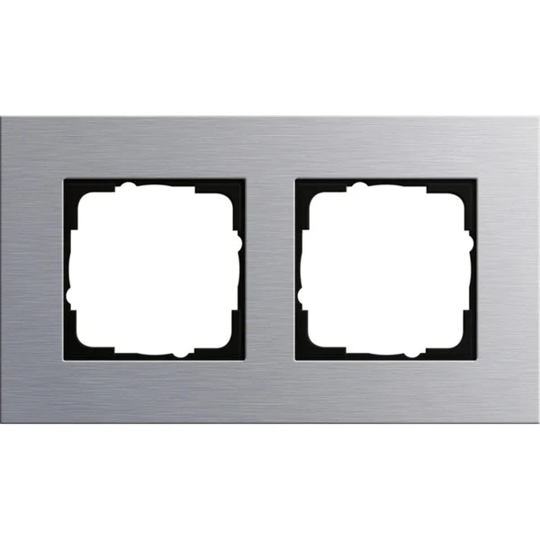 Gira Abdeckrahmen zwei fach Aluminium eloxiert (aluminium, Retail)