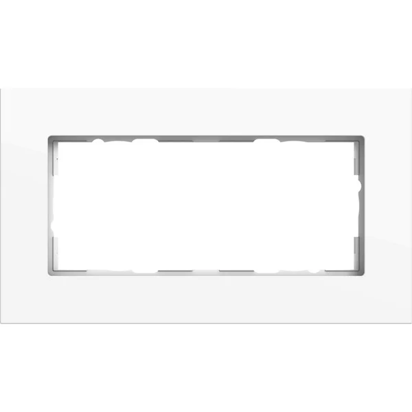Gira Abdeckrahmen zwei-fach Aluminium lackiert, Abdeckung (weiß, Retail)