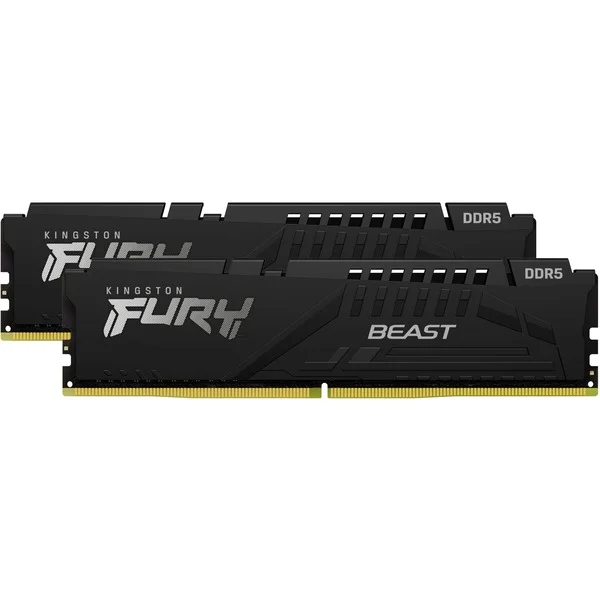 Kingston FURY DIMM 32 GB DDR5-5600 (2x 16 GB) Dual-Kit, Arbeitsspeicher (schwarz, KF556C36BBEK2-32, Fury Beast , INTEL XMP, AMD EXPO)