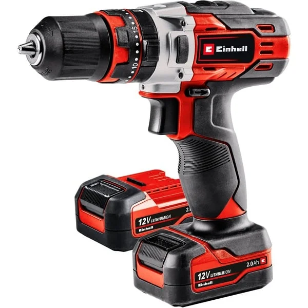 EINHELL Akku-Schlagbohrschrauber TE-CD 12/1 Li-i, 12Volt (rot/schwarz, 2x Li-Ionen Akku 2,0Ah)