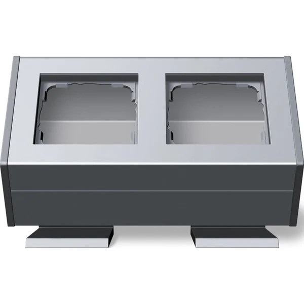 Gira Gehäuse zwei fach mit Befestigungswinkel (aluminium, Retail)