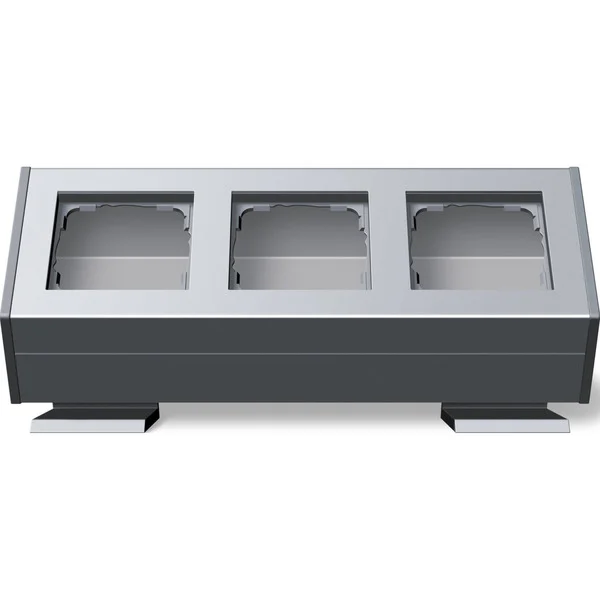 Gira Gehäuse dreifach mit Befestigungswinkel (aluminium, Retail)